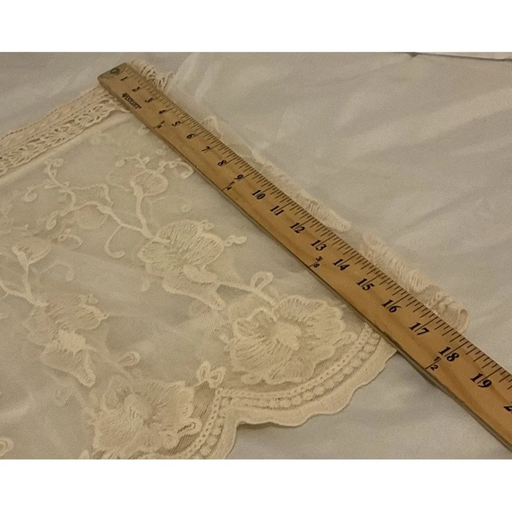 CUPIO Ivory Boho Lace Crochet Butterfly Appliqué Fairy Whimsy Top Blouse SZ S - Picture 9 of 10